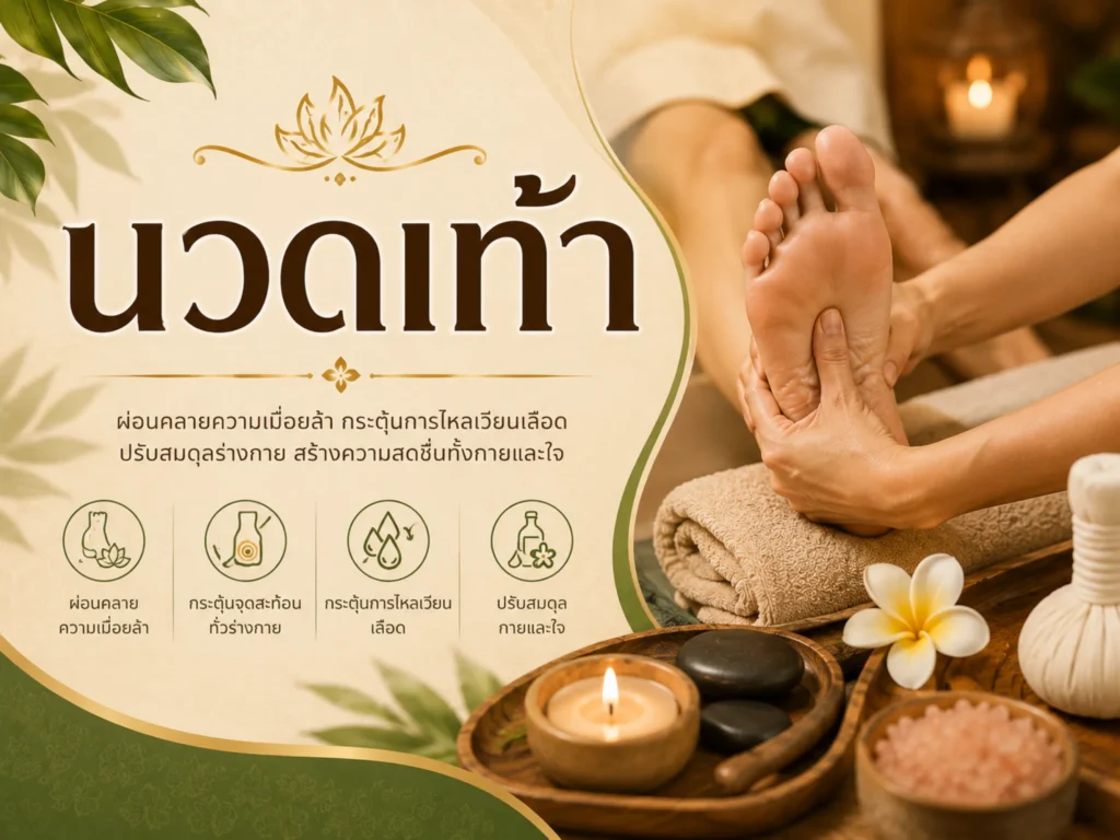 นวดเท้าคืออะไร? รู้จักศาสตร์การนวดที่ช่วยผ่อนคลายทั้งร่างกาย 1 นวดเท้าคืออะไร (Horizontal)