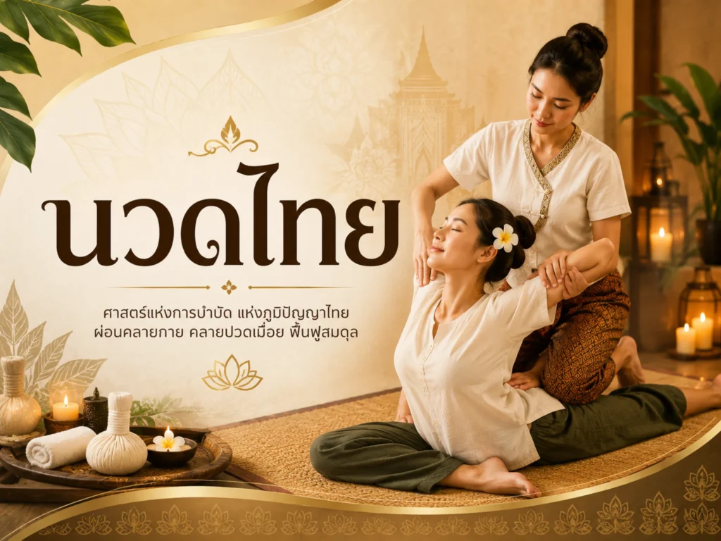 นวดไทยคืออะไร? ศาสตร์การบำบัดร่างกายระดับโลกจากภูมิปัญญาไทย 1 นวดไทยคืออะไร (Horizontal)