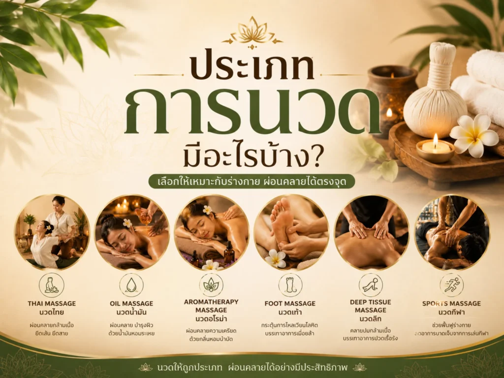 ประเภทการนวดมีอะไรบ้าง (Horizontal)